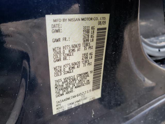 2010 NISSAN ARMADA SE 5N1AA0NC7AN602219