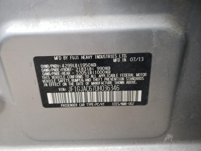 2013 SUBARU IMPREZA PR JF1GJAC67DH036346