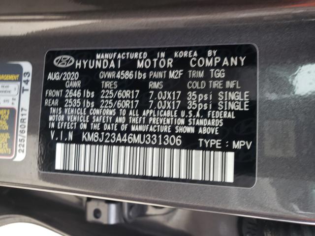 2021 HYUNDAI TUCSON SE KM8J23A46MU331306