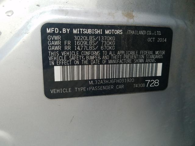 2015 MITSUBISHI MIRAGE DE ML32A3HJ6FH031920