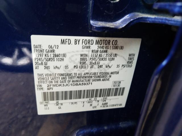2013 FORD EDGE SEL - 2FMDK3JC1DBA59371