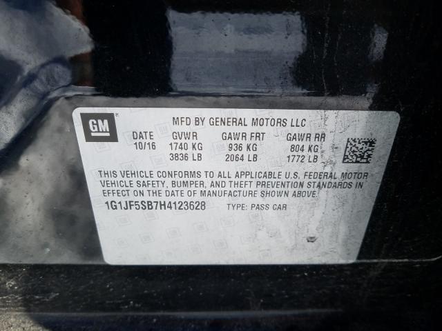 2017 CHEVROLET SONIC PREM 1G1JF5SB7H4123628