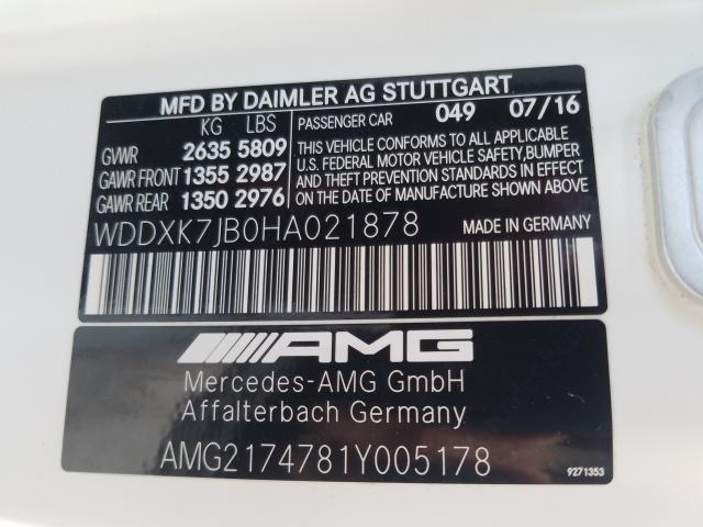 2017 MERCEDES-BENZ S 63 AMG WDDXK7JB0HA021878