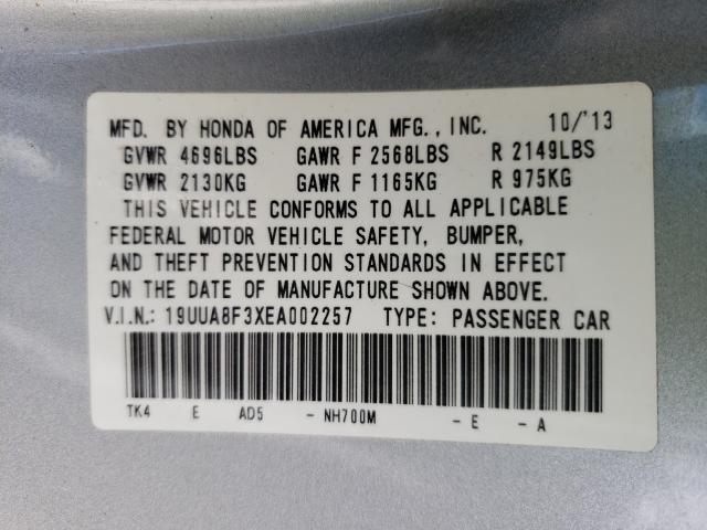 2014 ACURA TL SE 19UUA8F3XEA002257