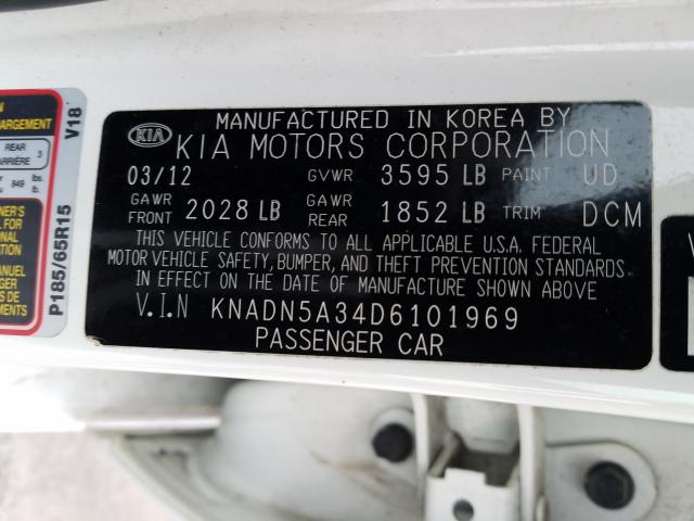 2013 KIA RIO EX KNADN5A34D6101969