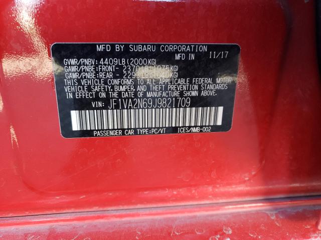 2018 SUBARU WRX STI JF1VA2N69J9821709