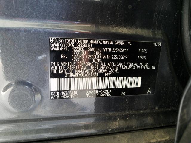 2020 TOYOTA RAV4 XLE - 2T3RWRFV0LW054721