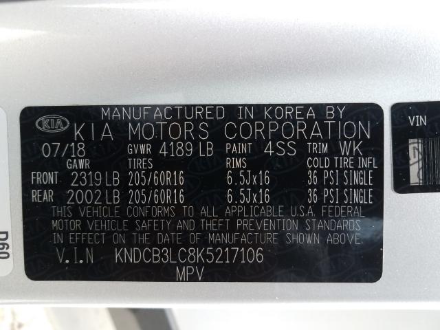 2019 KIA NIRO FE KNDCB3LC8K5217106