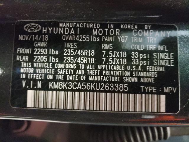 2019 HYUNDAI KONA LIMIT KM8K3CA56KU263385