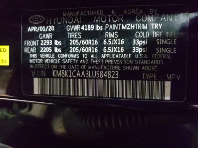 2020 HYUNDAI KONA KM8K1CAA3LU584823