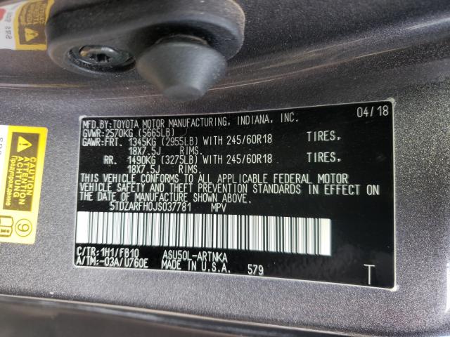 2018 TOYOTA HIGHLANDER - 5TDZARFH0JS037781