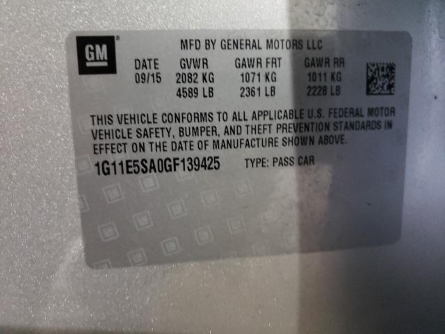 2016 CHEVROLET MALIBU LIM 1G11E5SA0GF139425