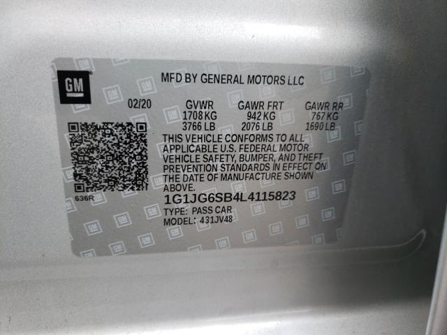 2020 CHEVROLET SONIC 1G1JG6SB4L4115823