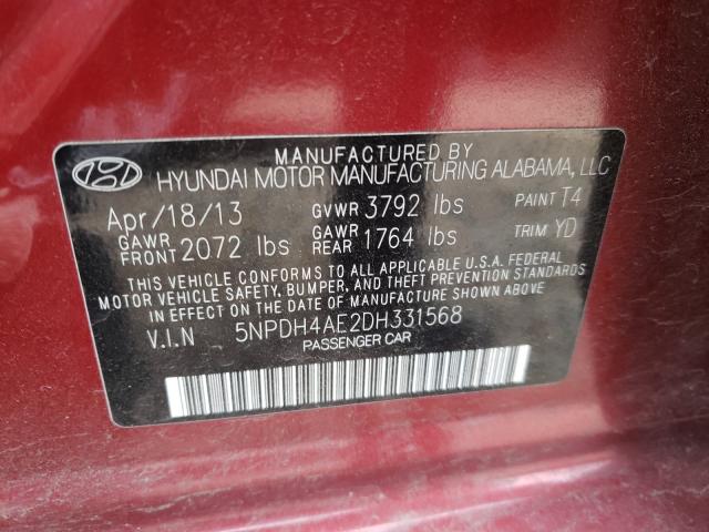 2013 HYUNDAI ELANTRA GL 5NPDH4AE2DH331568