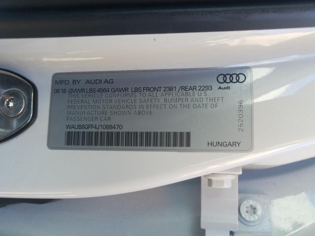 2018 AUDI A3 PREMIUM WAUB8GFF4J1088470