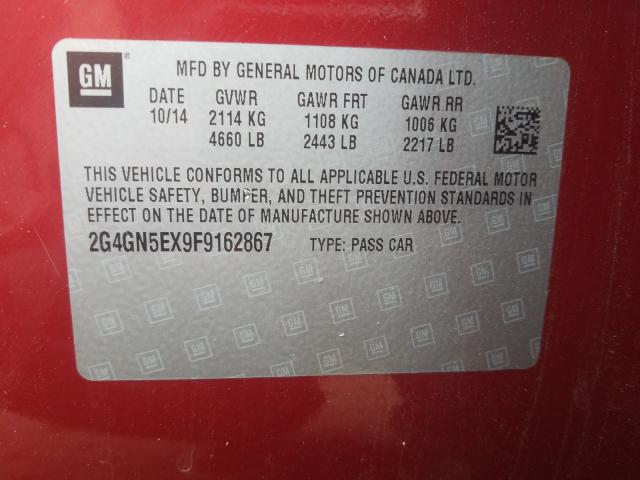 2015 BUICK REGAL PREM 2G4GN5EX9F9162867