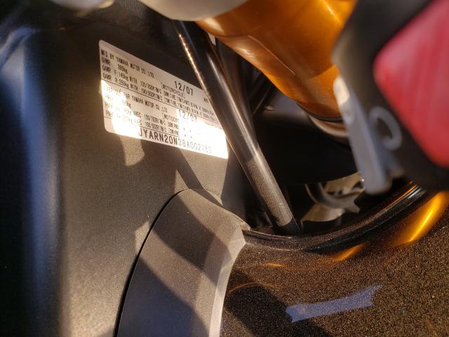 2008 YAMAHA YZFR1 JYARN20N38A002763