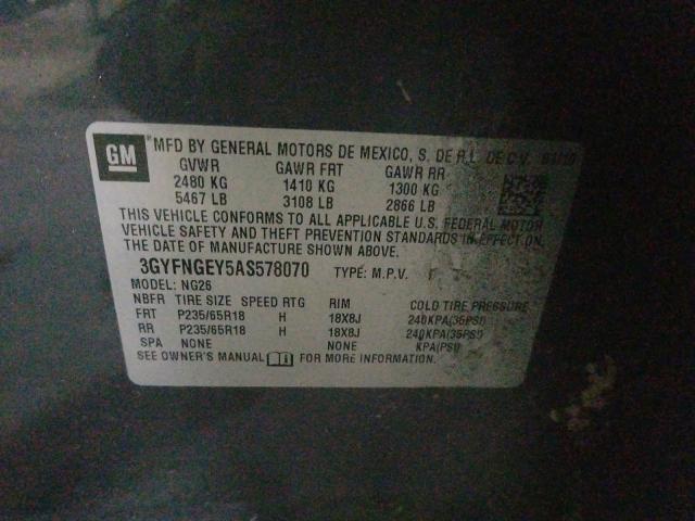 2010 CADILLAC SRX 3GYFNGEY5AS578070