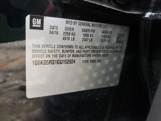 2016 CADILLAC CT6 LUXURY 1G6KD5RS1GU152924