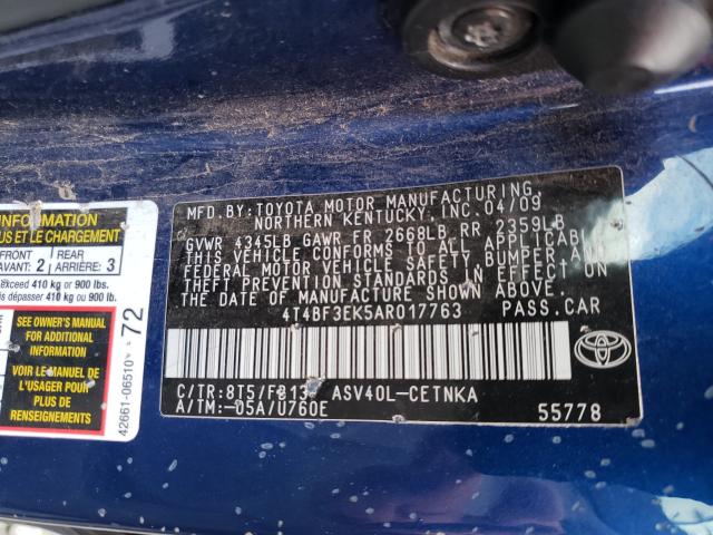 2010 TOYOTA CAMRY BASE 4T4BF3EK5AR017763