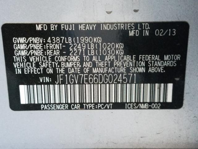 Auction sale of the 2013 SUBARU WRX , vin: JF1GV7E66DG024571, lot number: 32692541