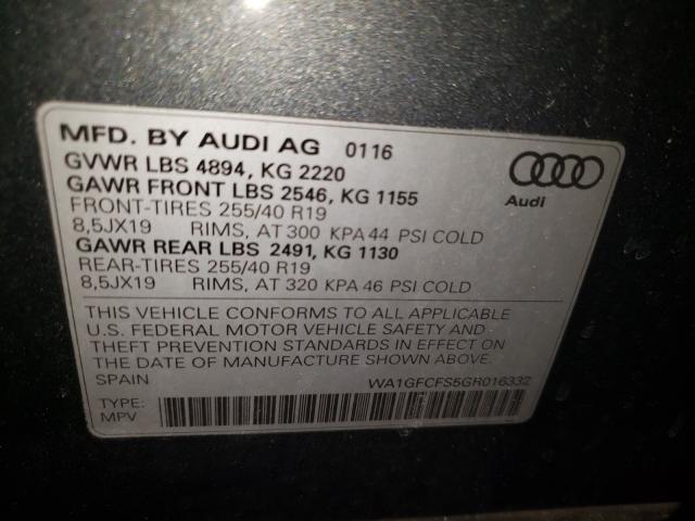 2016 AUDI Q3 PRESTIG WA1GFCFS5GR016332