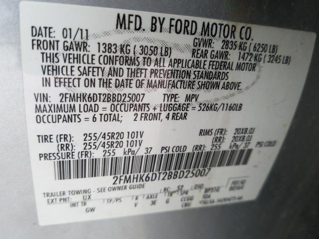 2011 FORD FLEX LIMIT 2FMHK6DT2BBD25007