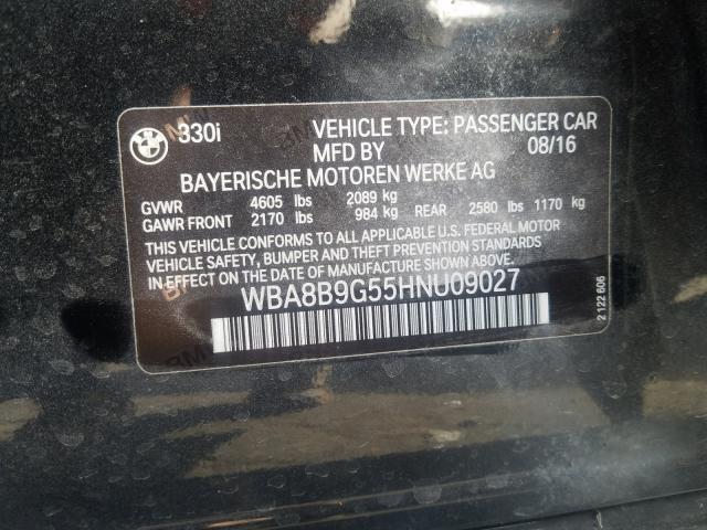 2017 BMW 330 I WBA8B9G55HNU09027