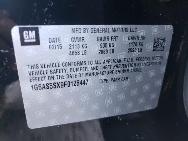2015 CADILLAC CTS PERFOR - 1G6AS5SX9F0128447