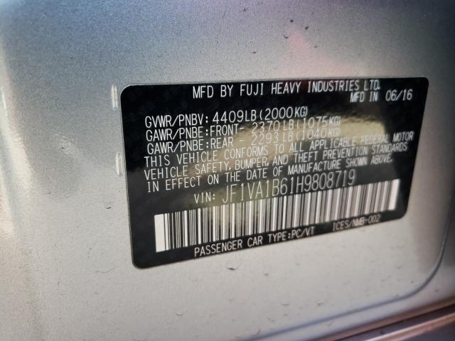 2017 SUBARU WRX JF1VA1B61H9808719