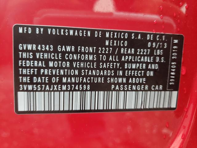 2014 VOLKSWAGEN JETTA GLI 3VW5S7AJXEM374598