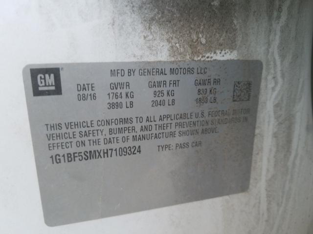 2017 CHEVROLET CRUZE PREM 1G1BF5SMXH7109324