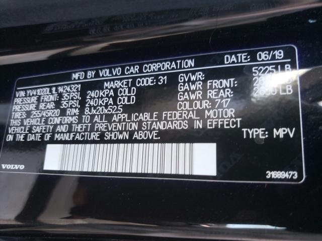 2020 VOLVO XC60 T5 IN YV4102DL1L1424321