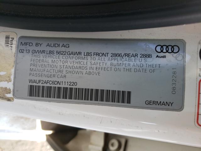 2013 AUDI S6 WAUF2AFC6DN111220