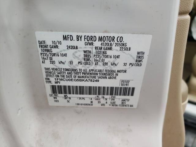 2011 FORD ESCAPE LIM 1FMCU0EG5BKA78249