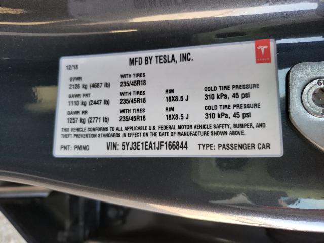 2018 TESLA MODEL 3 5YJ3E1EA1JF166844