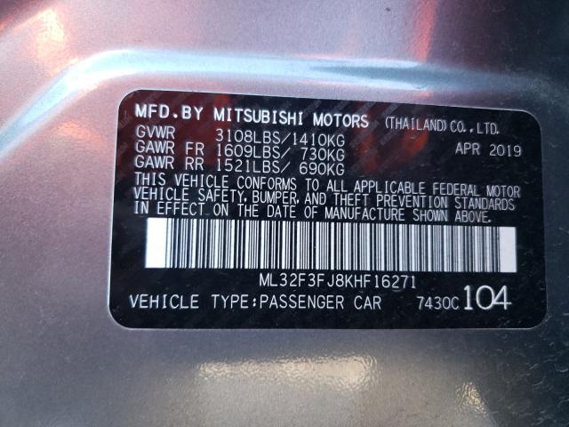 2019 MITSUBISHI MIRAGE G4 ML32F3FJ8KHF16271