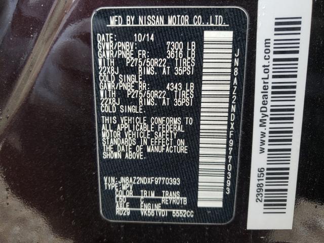 2015 INFINITI QX80 JN8AZ2NDXF9770393