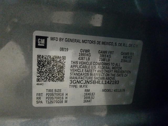 2020 CHEVROLET TRAX LS 3GNCJNSB4LL142193