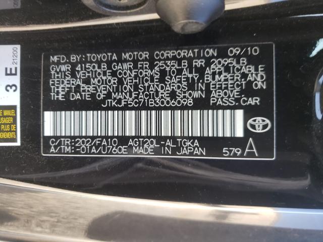 2011 TOYOTA SCION TC JTKJF5C71B3006098