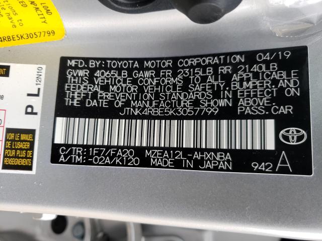 2019 TOYOTA COROLLA SE JTNK4RBE5K3057799