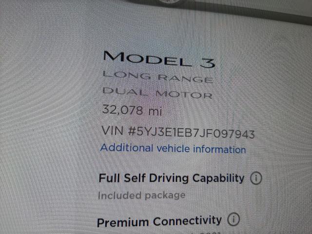 2018 TESLA MODEL 3 5YJ3E1EB7JF097943