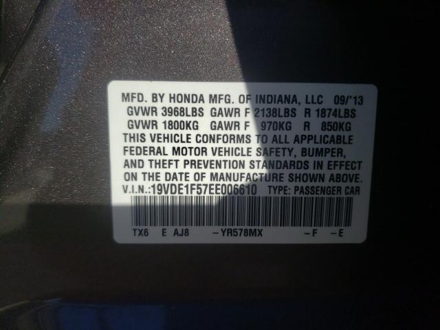 2014 ACURA ILX 20 PRE 19VDE1F57EE006610