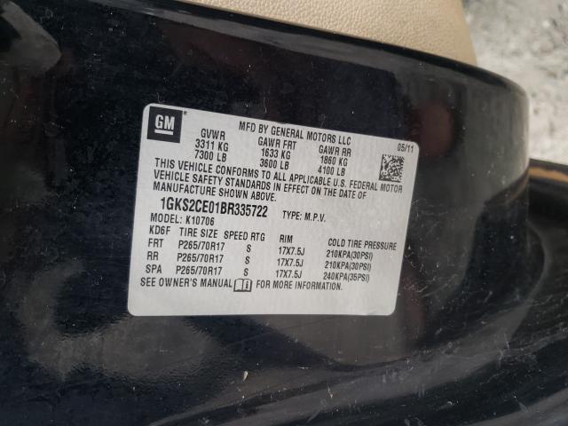 2011 GMC YUKON SLT 1GKS2CE01BR335722