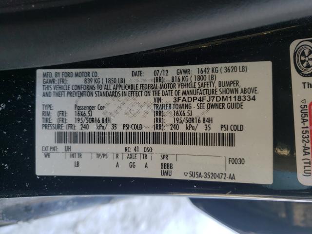 2013 FORD FIESTA TIT 3FADP4FJ7DM118334