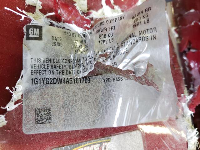 2010 CHEVROLET CORVETTE 1G1YG2DW4A5101709