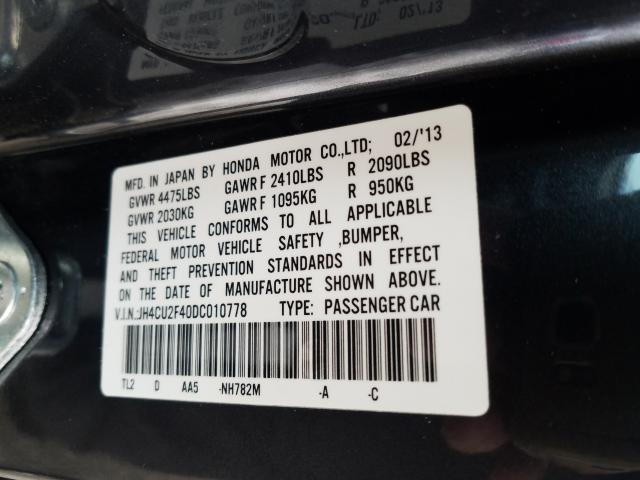2013 ACURA TSX JH4CU2F40DC010778