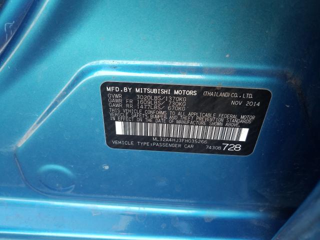 2015 MITSUBISHI MIRAGE ES ML32A4HJ3FH035266