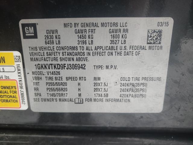2015 GMC ACADIA DEN 1GKKVTKD9FJ306942