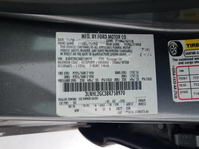 2011 LINCOLN MKZ 3LNHL2GC3BR758970